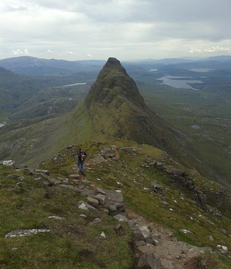 looking eastward from the summit of Suilven